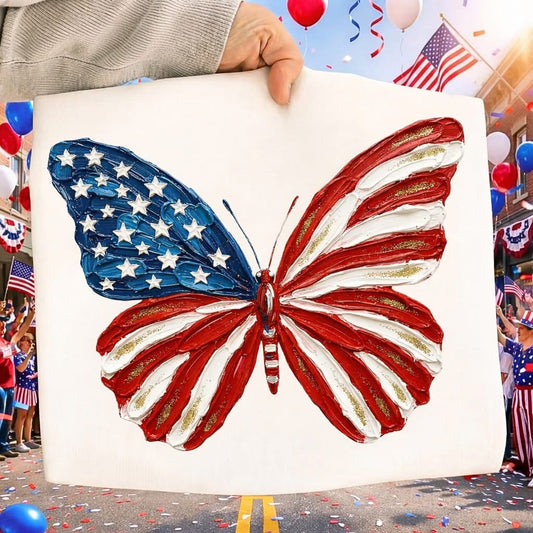 Red White Blue Butterfly