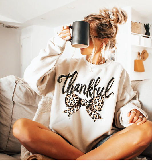 Thankful With A Leopard Bow