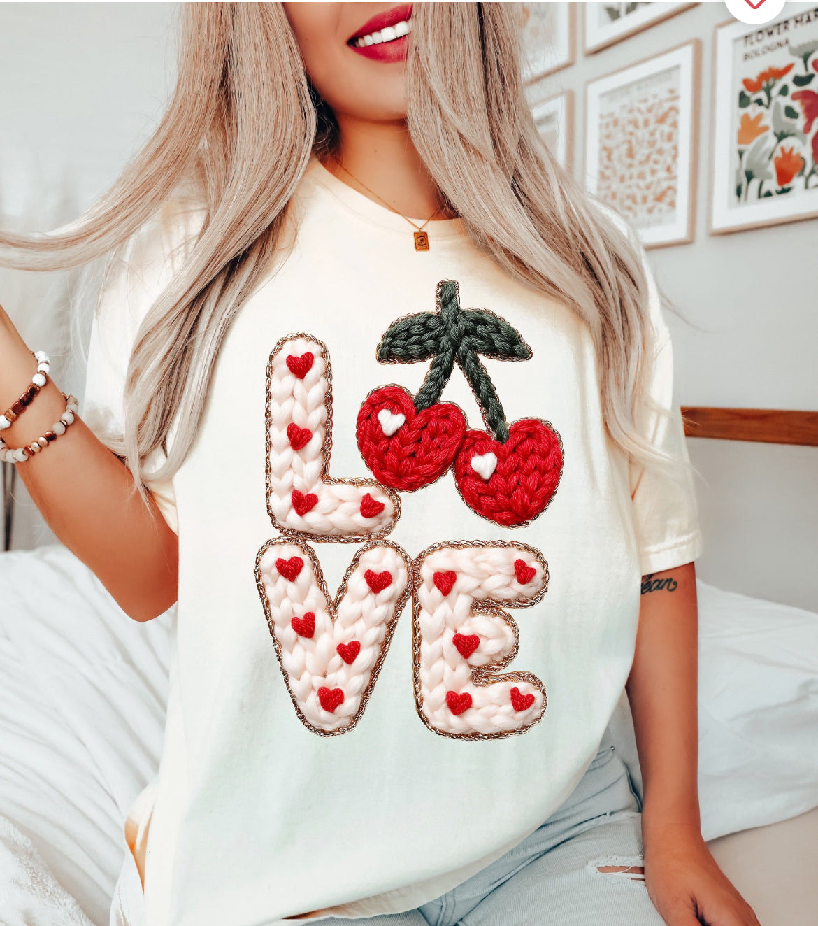 Love The Cherries (faux fur look)