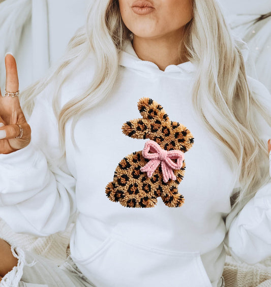 Leopard Bunny (faux knit)