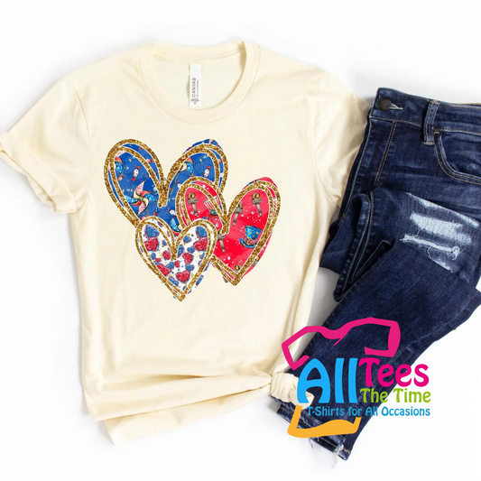 Patriotic Hearts Tee (youth)