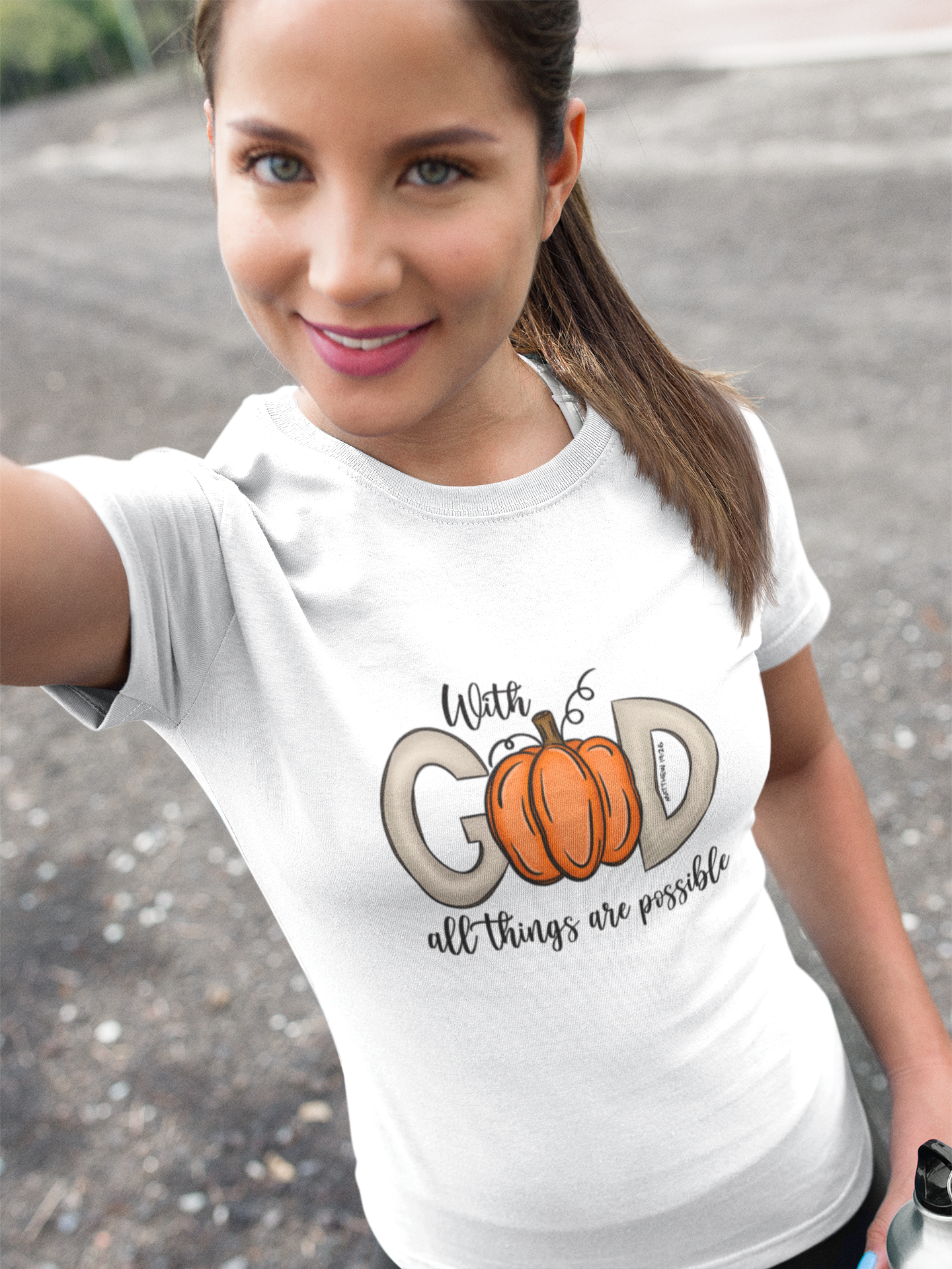 With God All Things Are Possible Pumpkin Tee